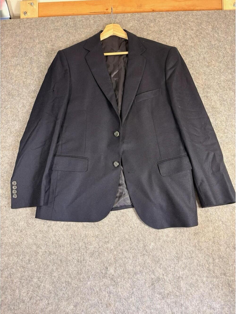 John W Nordstrom Loro Piana Sport Coat Blazer Mens 42R Blue 100% Cashmere